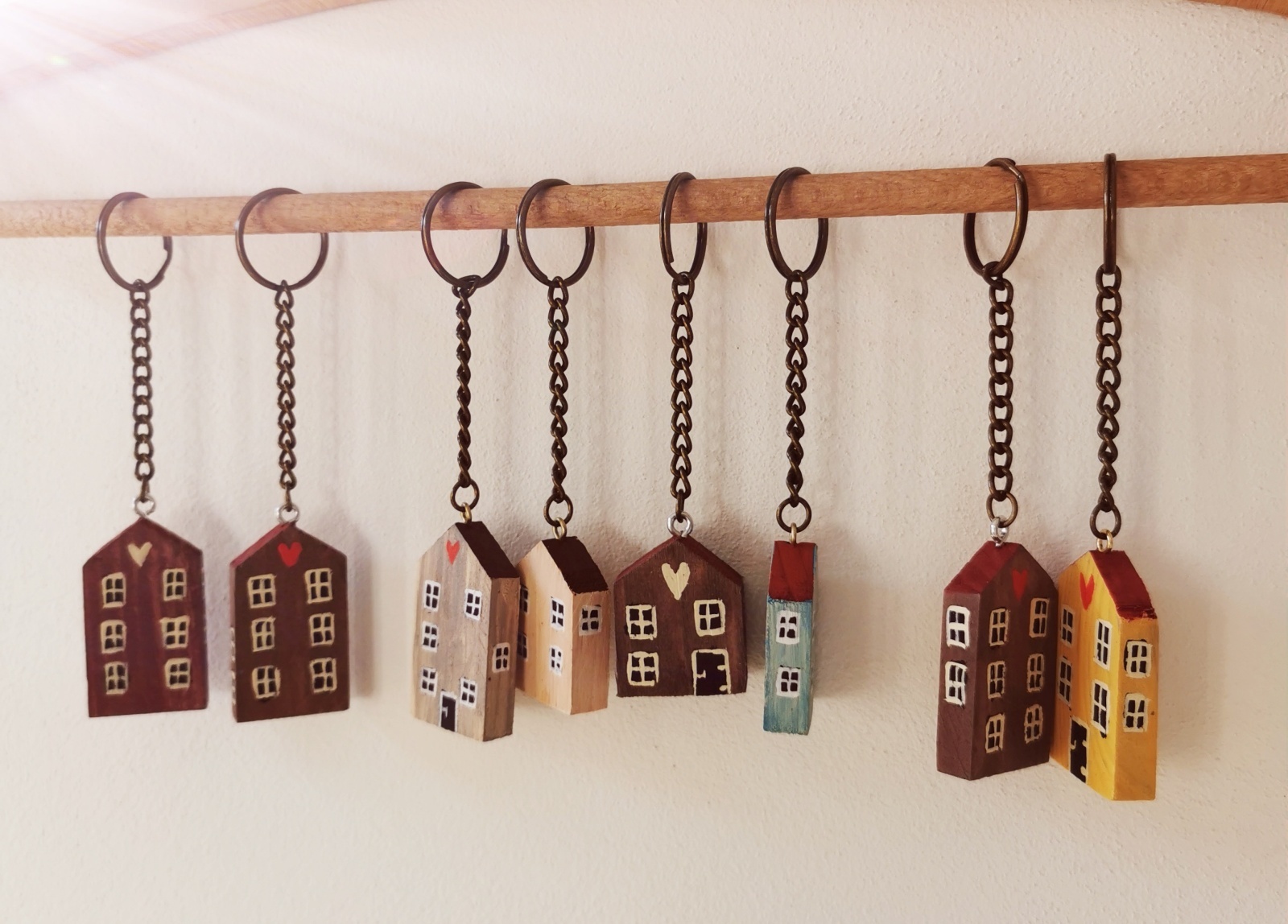 Přívěšek na klíče ve tvaru domečku