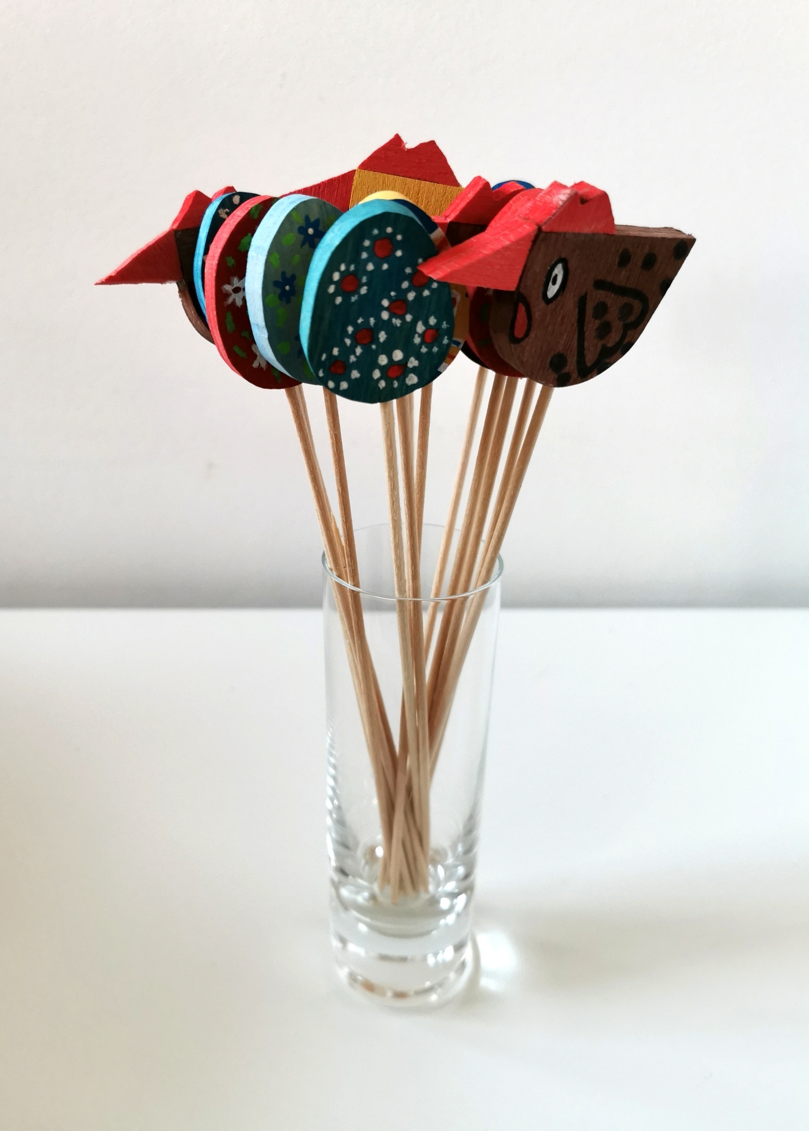 Dřevěné velikonoční zápichy do květináče