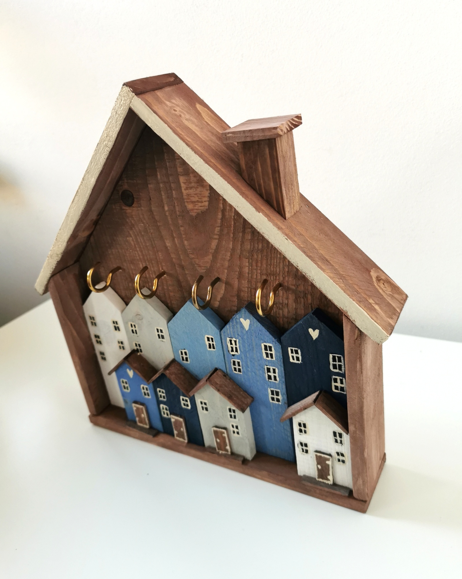 Věšák na klíče - Velký dům s komínem