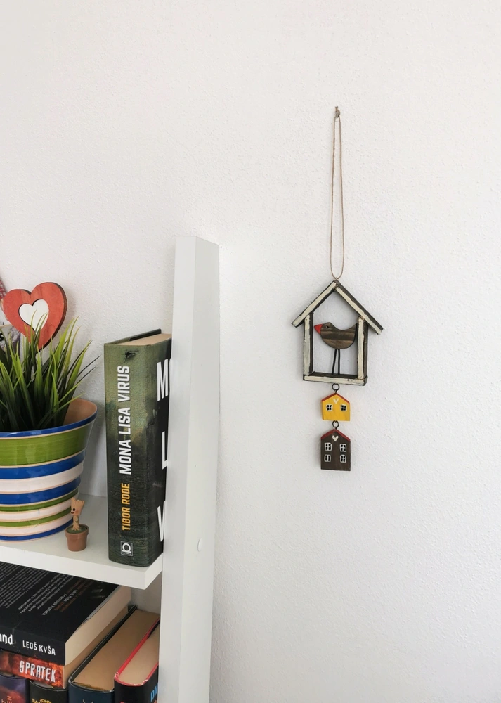 Závěsná Dekorace - Útulné domečky na provázku