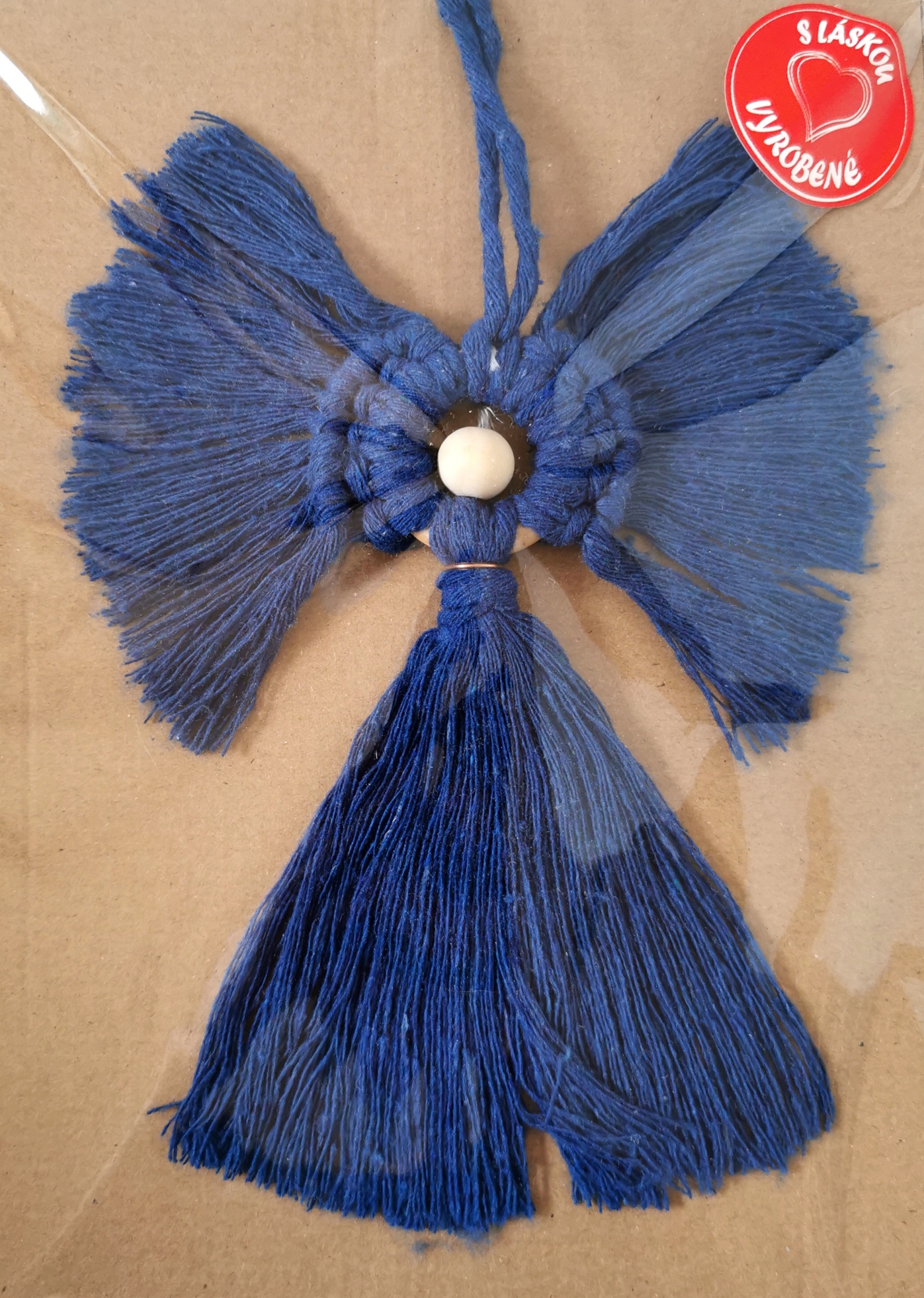 Macramé anděl černý