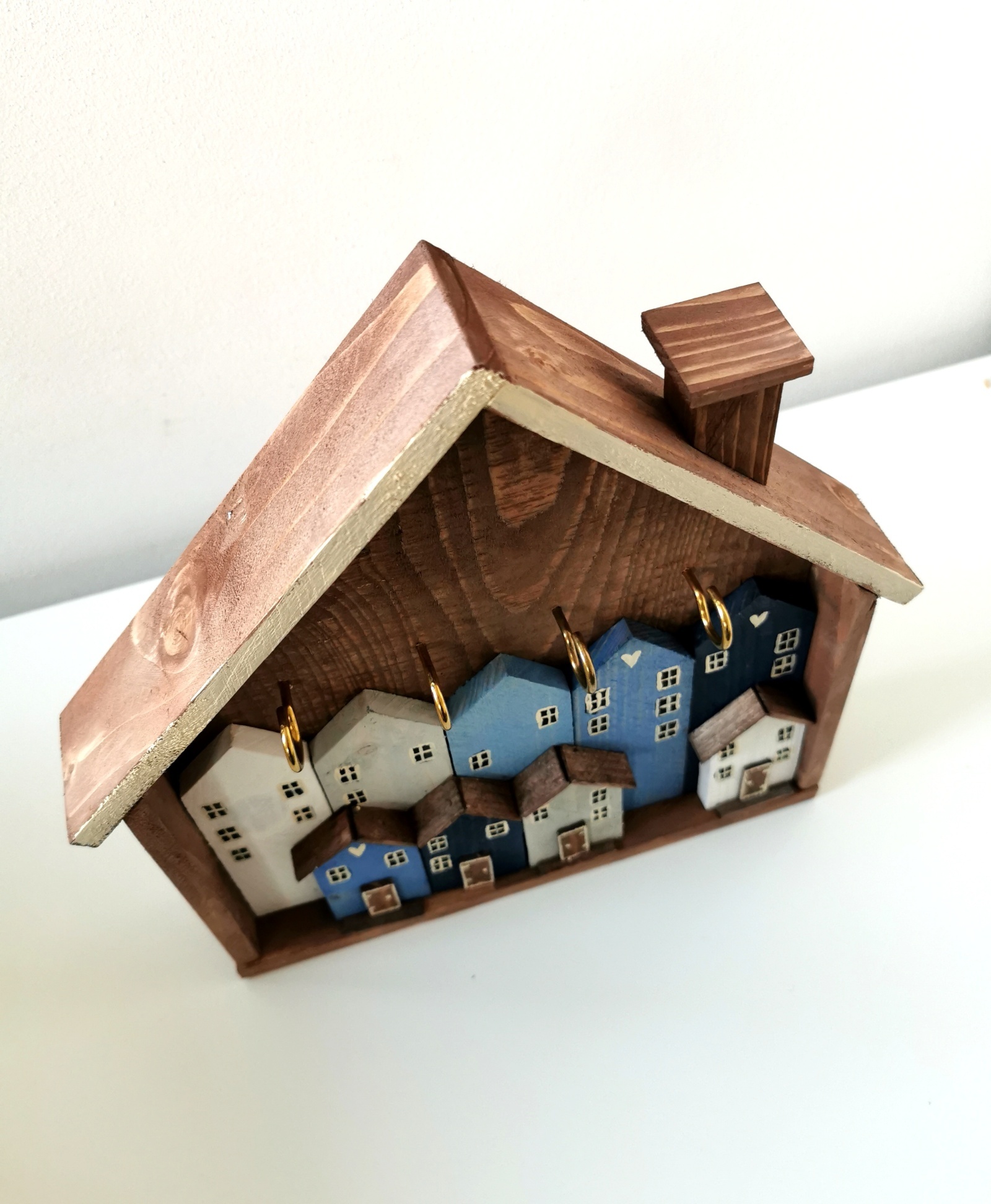 Věšák na klíče - Velký dům s komínem