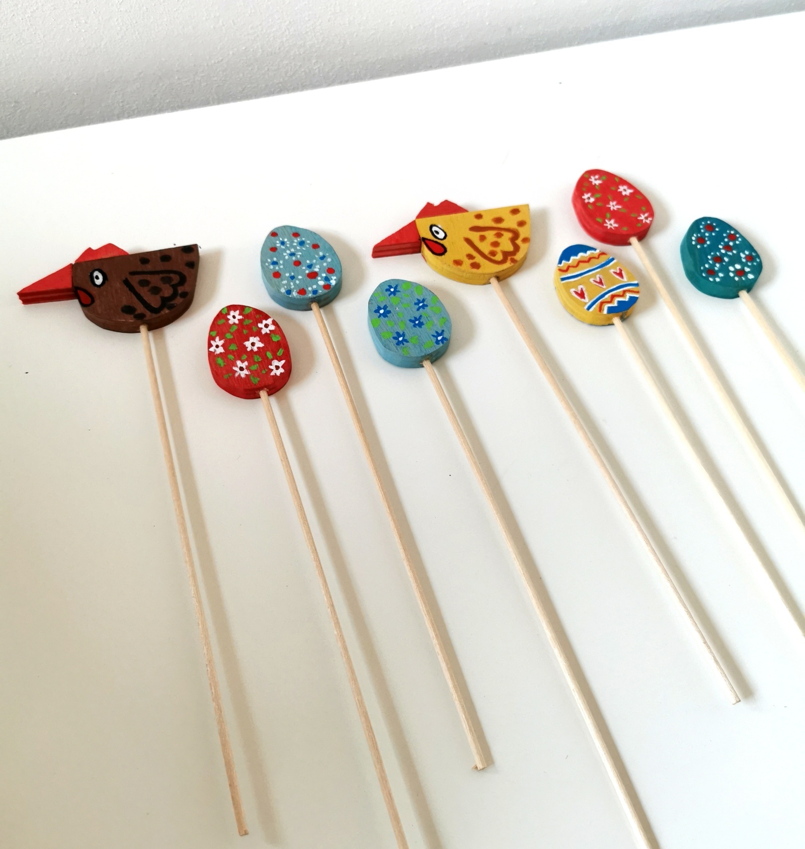 Dřevěné velikonoční zápichy do květináče