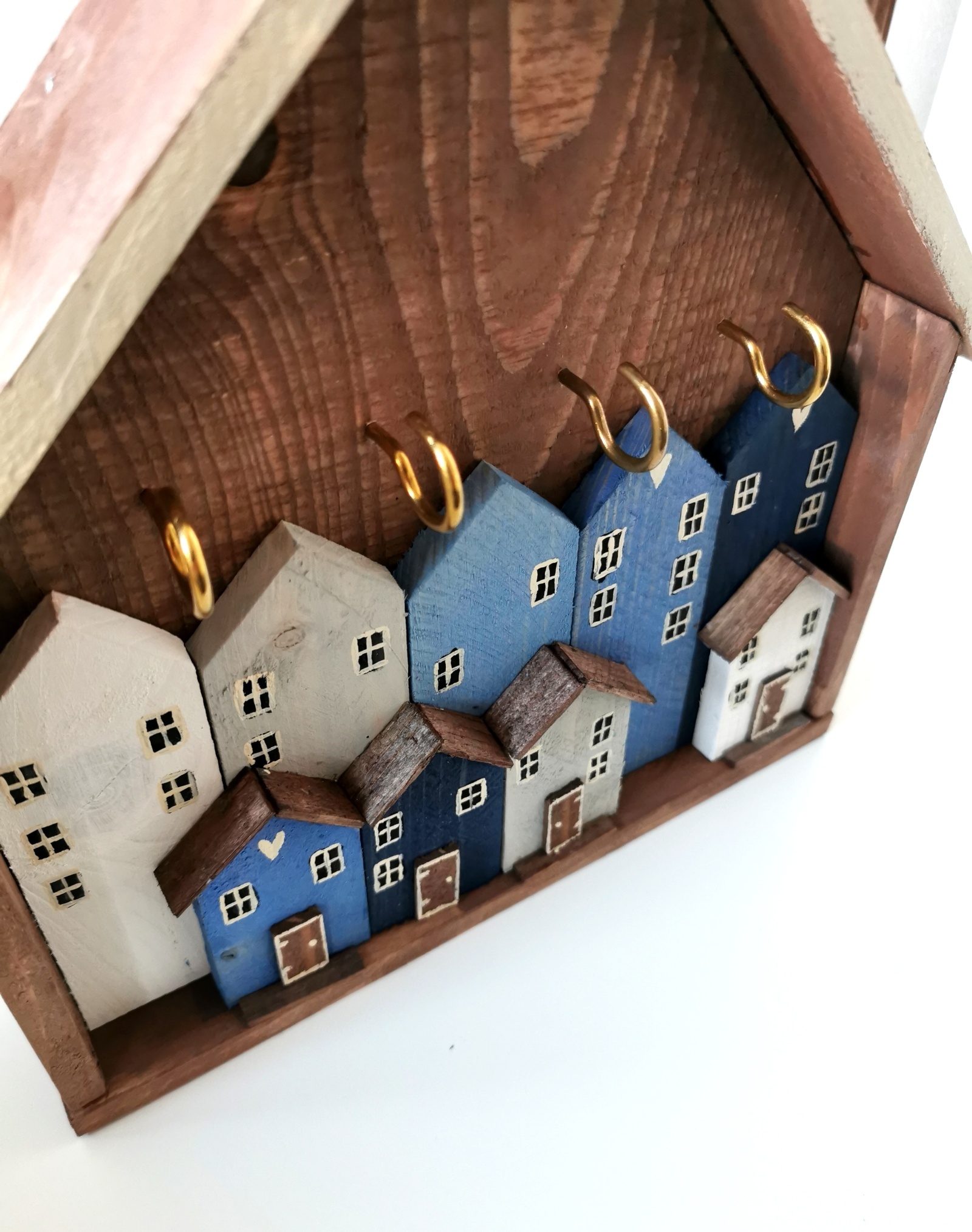 Věšák na klíče - Velký dům s komínem