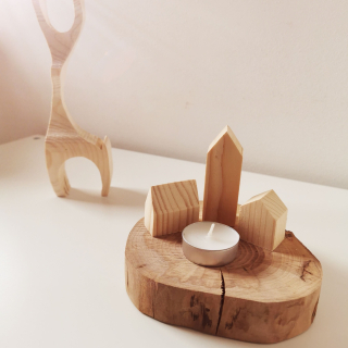 Dekorace - dřevěné náměstíčko