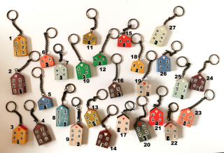 Přívěšek na klíče ve tvaru domečku